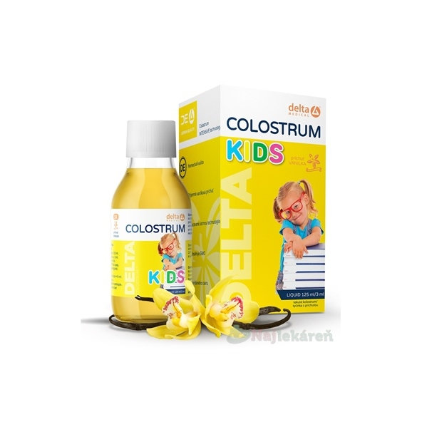 Delta Colostrum Kids tekuté Vanilka 125 ml