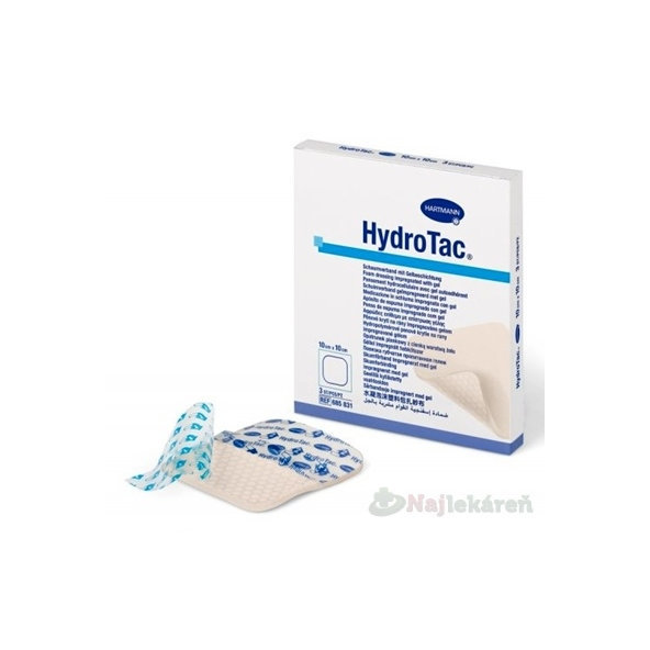 HydroTac pěnové krytí na rány 10 × 10 cm 10 ks