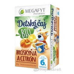 MEGAFYT BIO dětský čaj Broskev s citronem 20 sáčků