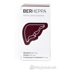 Berheppa na zníženie tuku v pečeni 60 tabliet