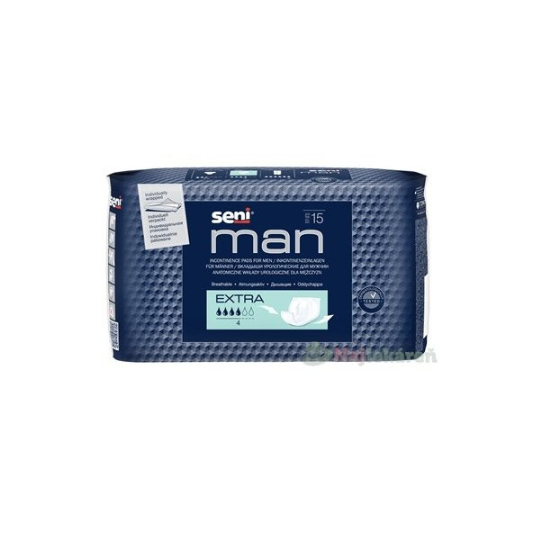 Seni Man Extra urologické vložky pro muže 450 ml 15 ks