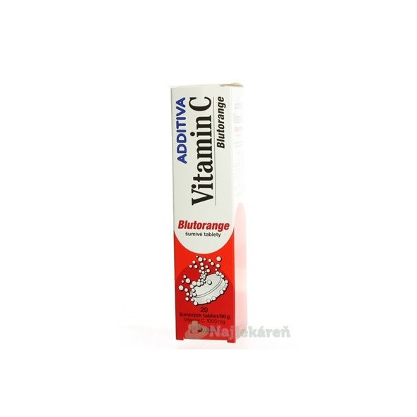 Additiva Vitamin C blutorange 20 šumivých tablet