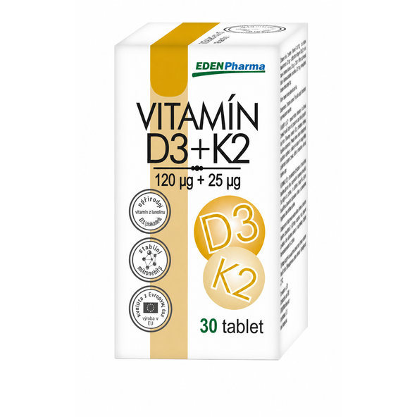 EDENPharma Vitamín D3 + K2 30 tablet