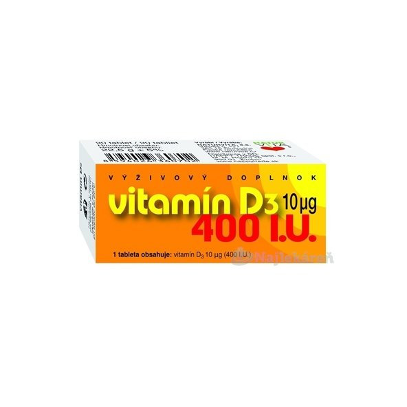 Naturvita Vitamin D3 10 µg 60 tablet