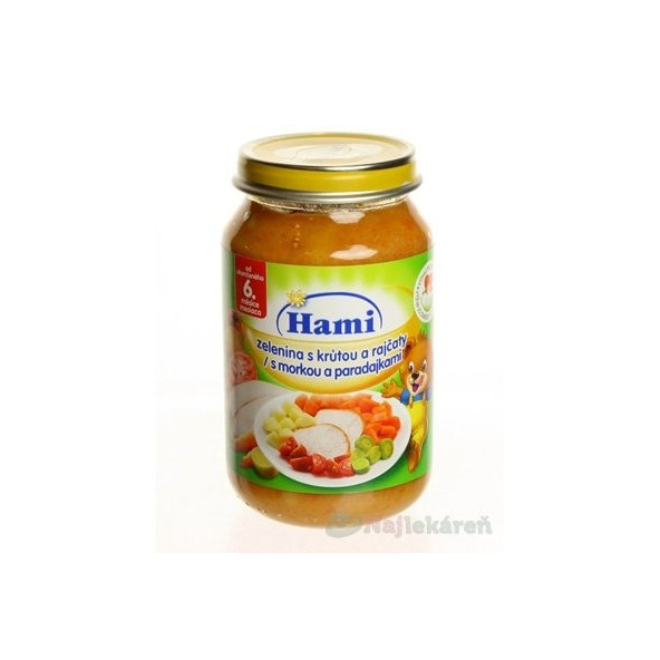 Hami příkrm Zelenina s krůtou a rajčaty 6 m+ 200 g