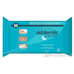 Addermis biActiv vlhčené rukavice M 40 ks