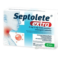 Septolete Extra 3 mg/1 mg eukalyptus 16 pastilek