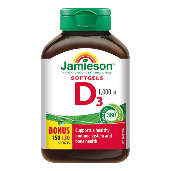 Jamieson vitamin D3 1000 IU 180 tablet