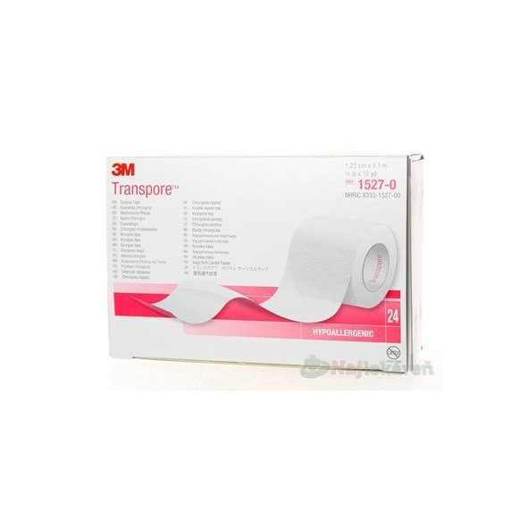 3M Transpore náplast transparentní 1,25 cm x 9,1 m 24 ks