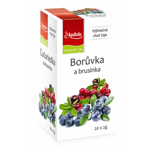 Apotheke Premier Selection čaj Borůvka a brusinka 20 sáčků