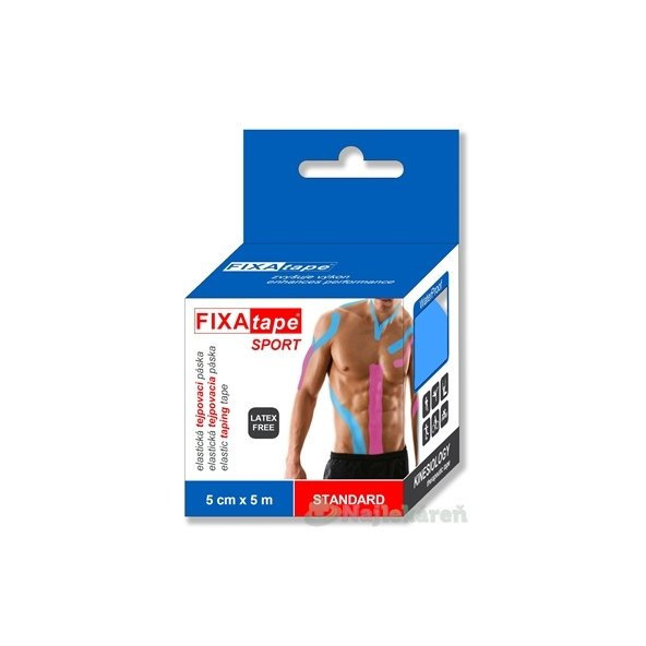 FIXAtape SPORT kineziologická tejpovací páska modrá 5cm × 5m 1 ks
