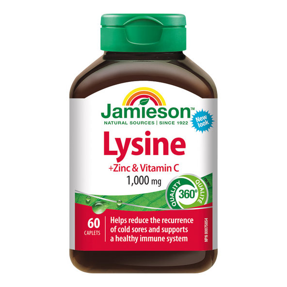 Jamieson Lysin 1000 mg, zinek, vitamín C 60 tablet