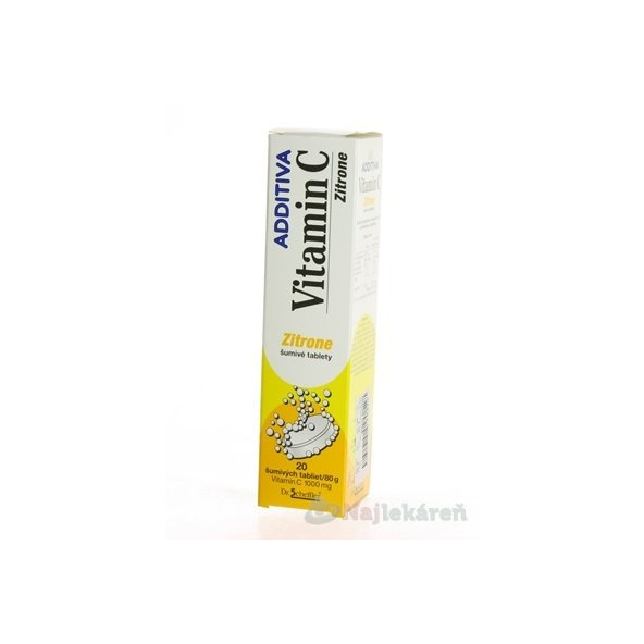 Additiva Vitamin C 1000 mg citron 20 šumivých tablet