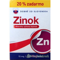 Dobré z SK zinek 15 mg 100 + 20 tablet