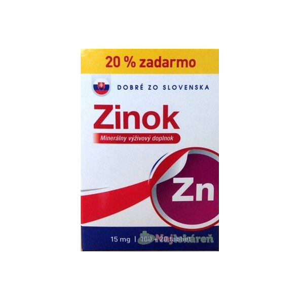 Dobré z SK zinek 15 mg 100 + 20 tablet