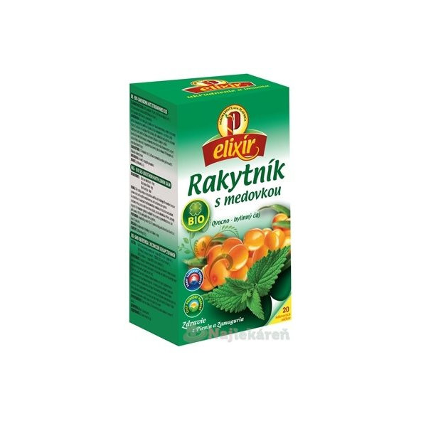 AGROKARPATY BIO rakytník s meduňkou čaj 20x1,5 g