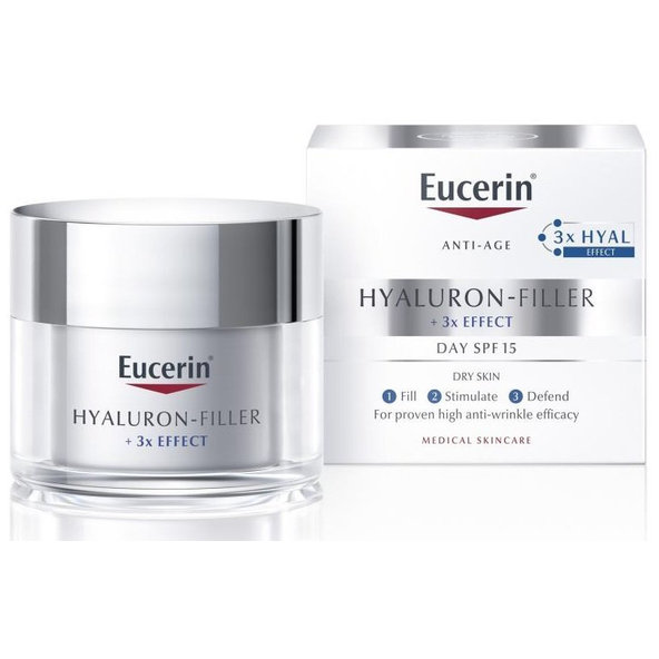 EUCERIN Hyaluron-Filler 3x Effect denní krém SPF 15 50 ml