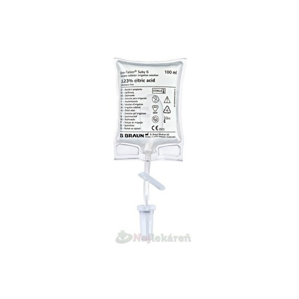 B. Braun Uro-Tainer Suby G preplachovací roztok 10×100 ml