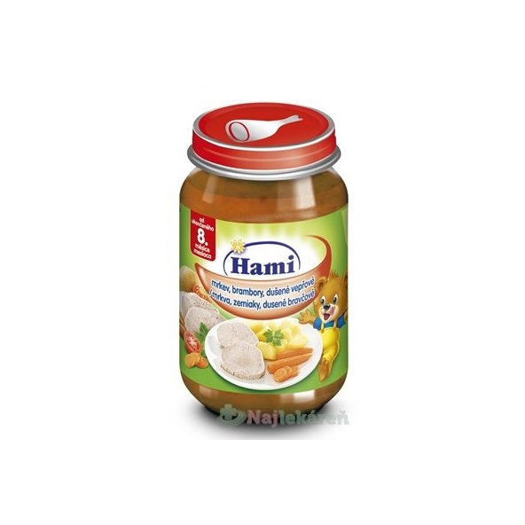 Hami příkrm Zelenina s dušeným vepřovým 8 m+ 200 g