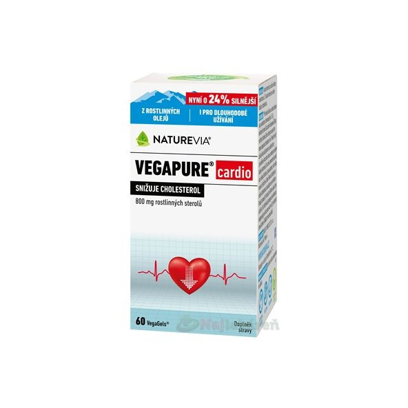 Swiss Naturevia Vegapure Cardio 800 mg 60 kapslí