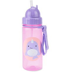 SKIP HOP Zoo hrnek s brčkem Narval 12 m+ 385 ml