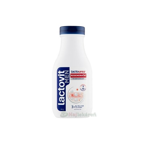 Lactovit Men LactoUrea 3v1 sprchový gel regenerační 300 ml