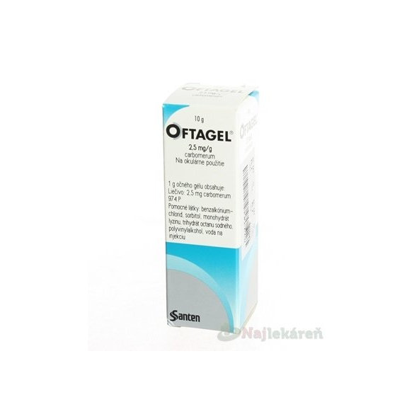 OFTAGEL 2,5 mg/g gel na suché oči 10 g