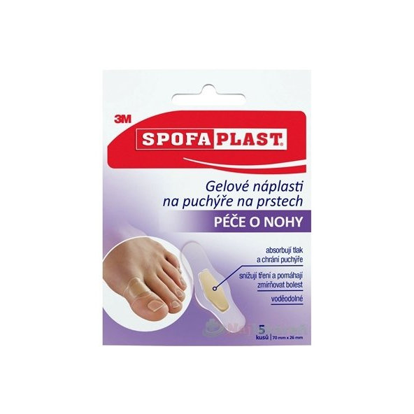 3M Spofaplast gélové náplasti na puchýře na prstech malé 5 ks
