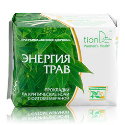 TianDe Noční menstruační vložky Energie bylín 8 ks