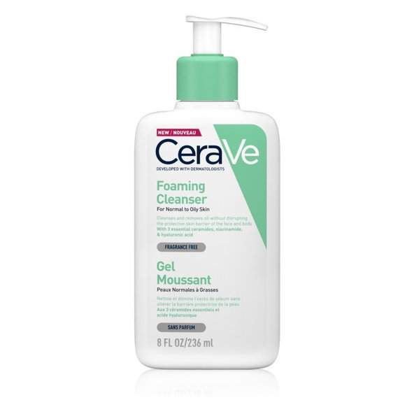 CeraVe čisticí pěnivý gel pro normální až mastnou pleť 236 ml