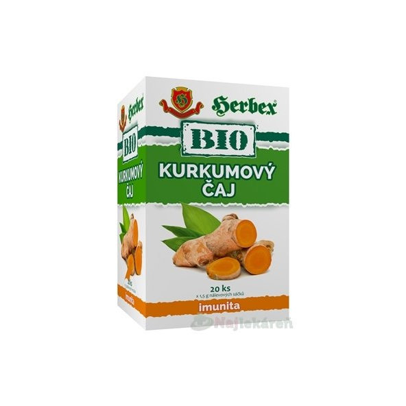HERBEX BIO kurkumový čaj 20x1,5 g