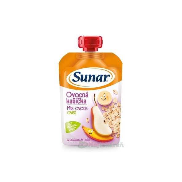 Sunar ovocný mix s ovsem 6m+ 120 g