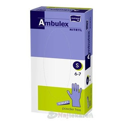 Ambulex Nitryl vyšetřovací nitrilové rukavice velikost S 100 ks