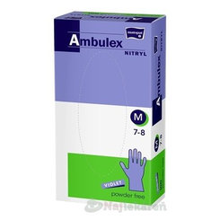 Ambulex Nitryl vyšetřovací nitrilové rukavice velikost M 100 ks