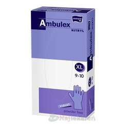 Ambulex Nitryl vyšetřovací nitrilové rukavice velikost XL 100 ks