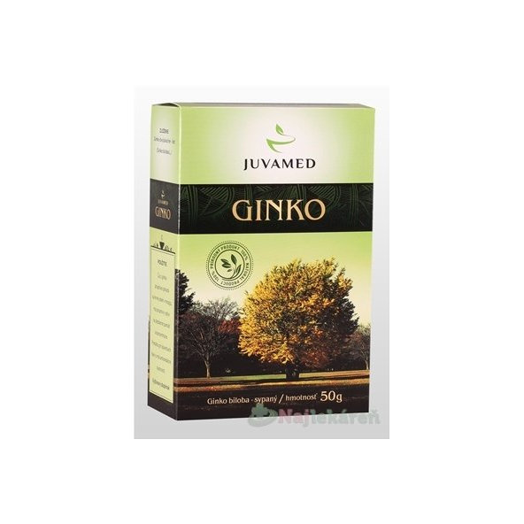 Juvamed Ginkgo biloba list bylinný čaj 50 g