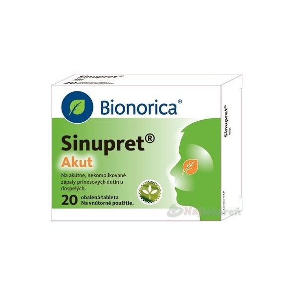 Sinupret Akut na záněty vedlejších nosních dutin 20 tablet