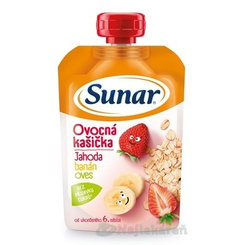 SUNAR Ovocná kašička jahoda banán oves 6m+ 120 g