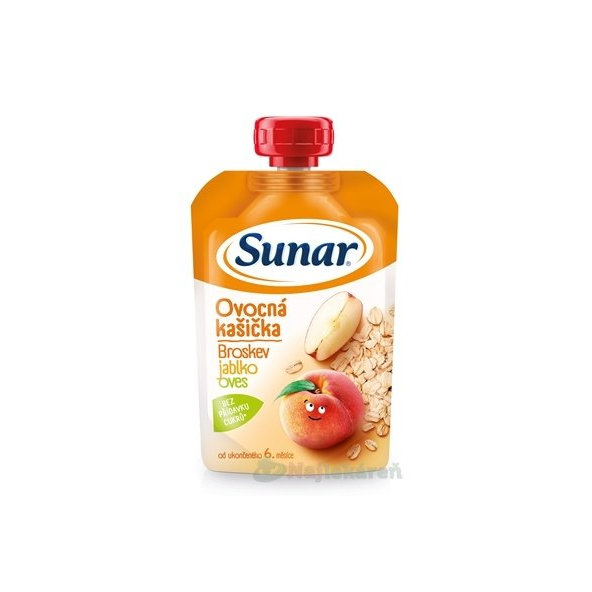 Sunar broskev jablko oves 6m+ 120 g