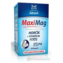 Dr. Theiss Zdrovit MaxiMag Hořčík Forte 375 mg + vitamín B6 50 kapslí