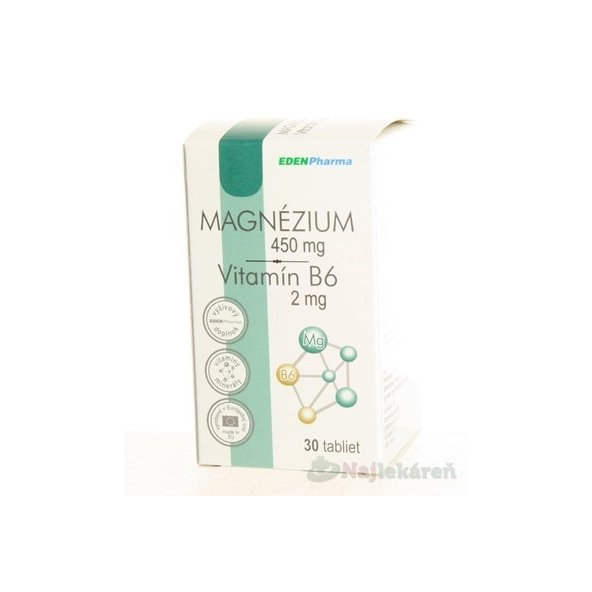 EDENPharma Hořčík + Vitamín B6 30 tablet