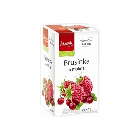 APOTHEKE Premier Selection čaj brusinka a malina 20x2 g