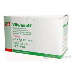 Vliwasoft sterilní kompresy 7,5×7,5 cm 6vrstvé 2 ks