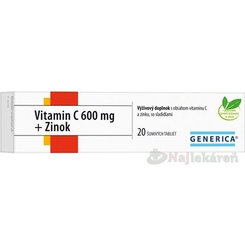 Generica Vitamin C 600 mg + zinek 20 šumivých tablet