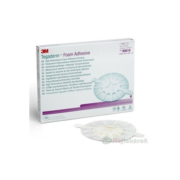 3M Tegaderm Foam Adhesive pěnové krytí loket/pata 13,9x13,9 cm 5 ks