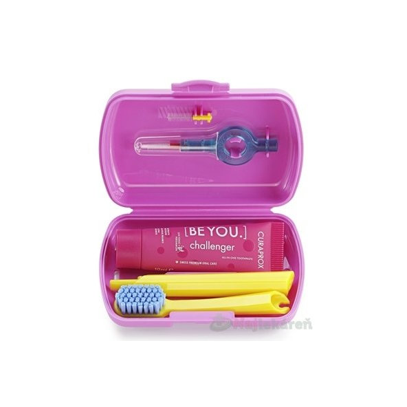 Curaprox Travel Set cestovní sada růžová