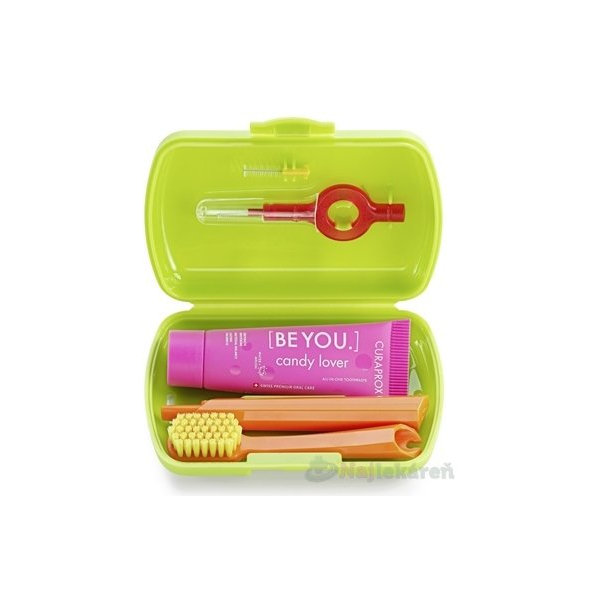 Curaprox Travel Set cestovní sada zelená