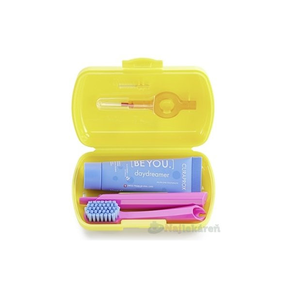 Curaprox Travel Set cestovní sada žlutá