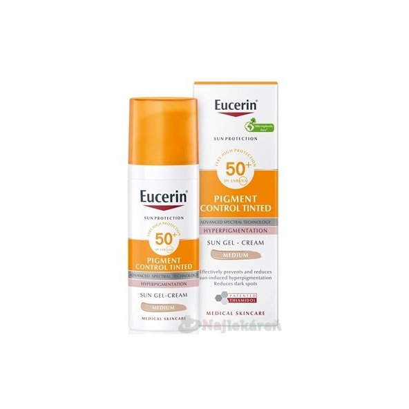 EUCERIN Sun Pigment Control tónovaný SPF 50+ Medium 50 ml