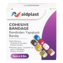 Aidplast Kohezivní fixační obinadlo 5 cm x 4,5 m